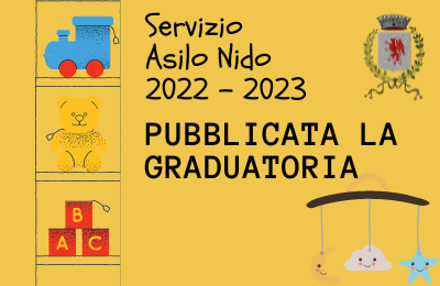 Pubblicata la graduatoria del servizio asilo nido 2022 - 2023