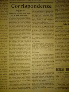 Articolo Araldo Poliziano 30 Aprile 1944