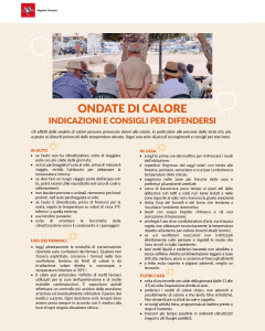 manifesto regione toscana con indicazioni e consigli per difendersi dal caldo