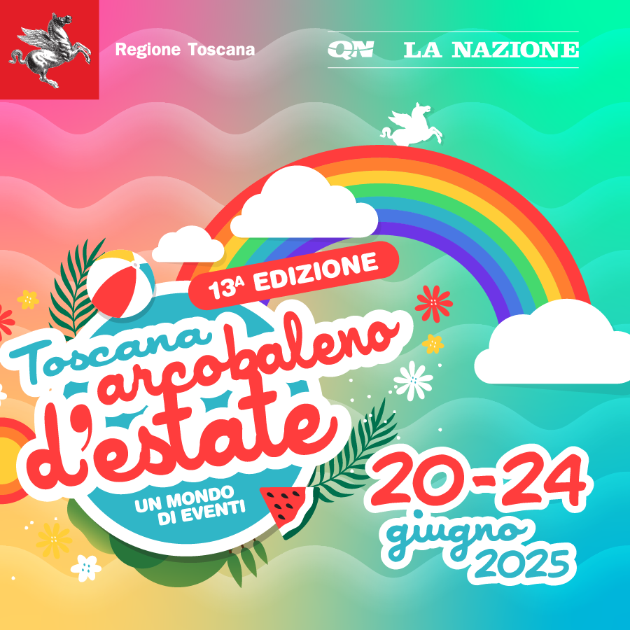 manifesto arcobaleno d'estate