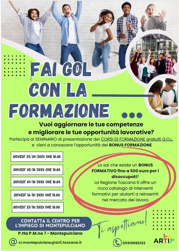 volantino centro per l'impiego