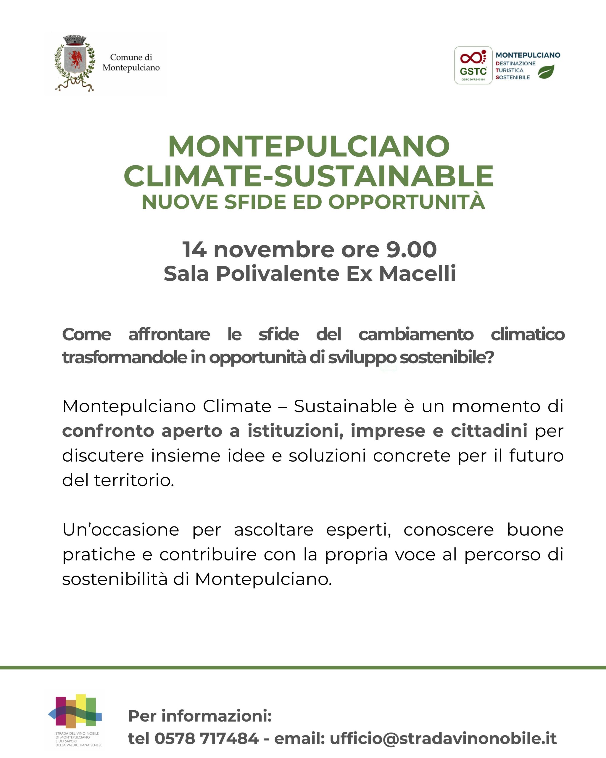 Montepulciano Climate Sustainable