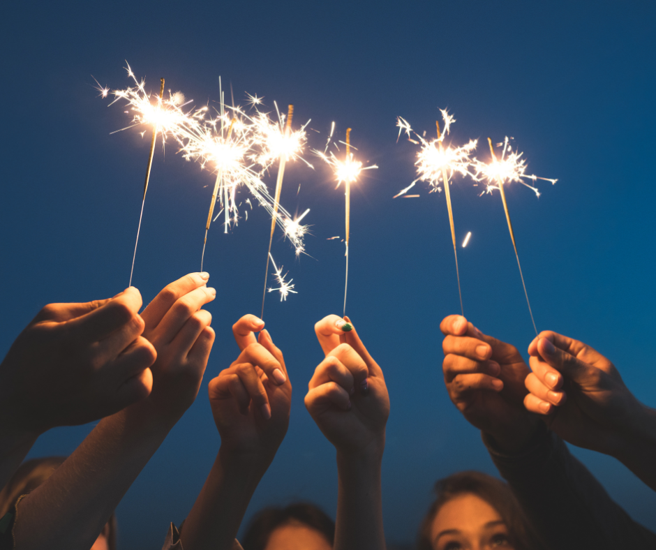 fuochi accesi per festeggiare un capodanno