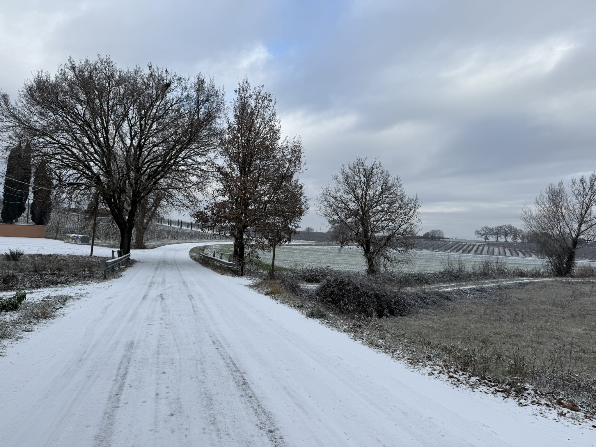 strade innevate a montepulciano