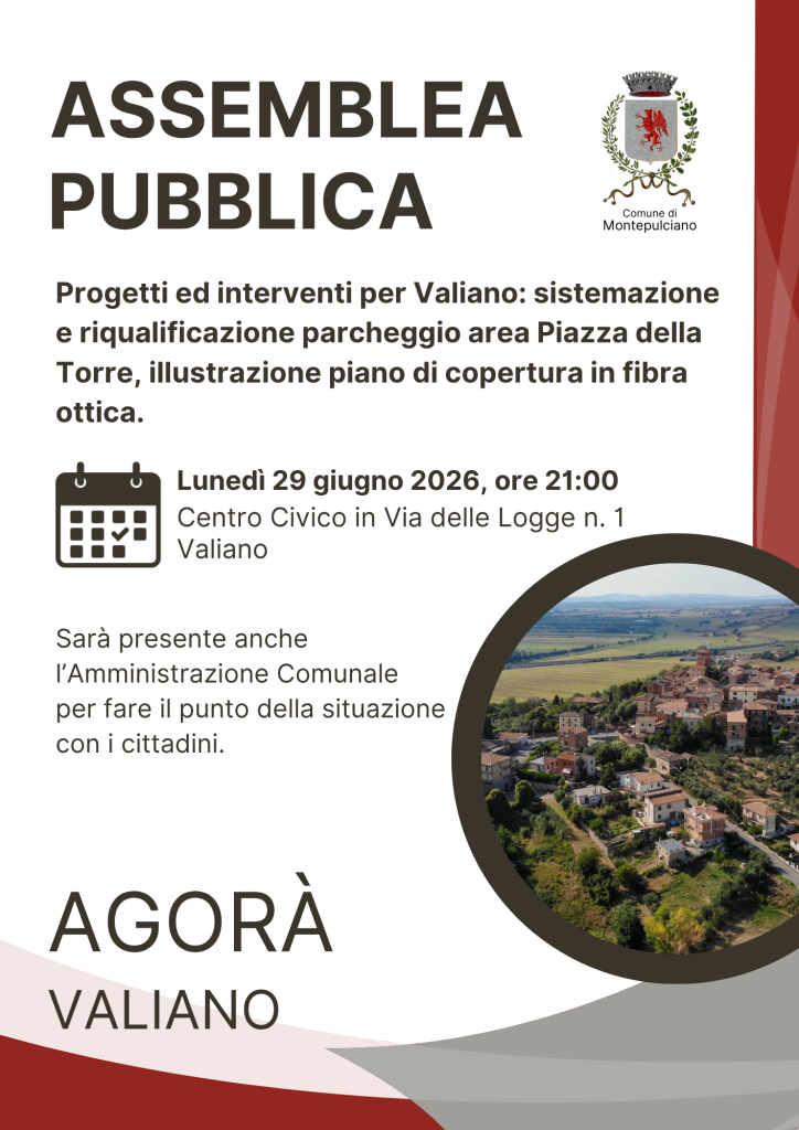 Manifesto Agorà Valiano 29 giugno 2026
